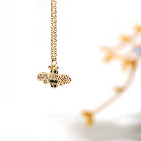 Collier Abeille Scintillant en Or | Bijou Cadeau pour Femme