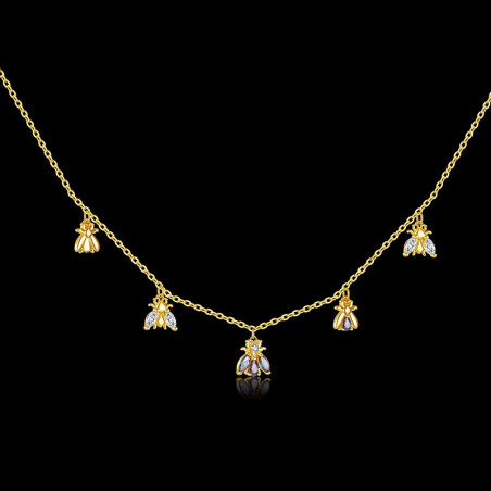 Collier Abeille Constellation Précieuse - Bijou Or & Argent