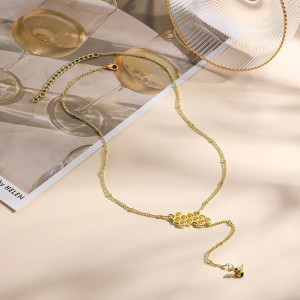 Collier Abeille Doré & Pendentif Nectar | Bijou Cadeau Femme