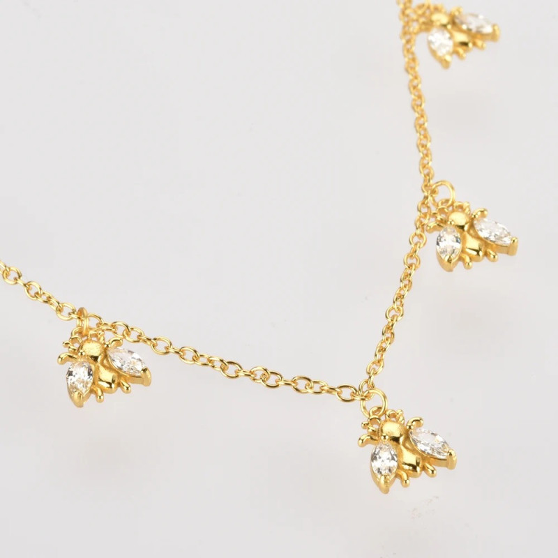 Collier Abeille Constellation Précieuse - Bijou Or & Argent