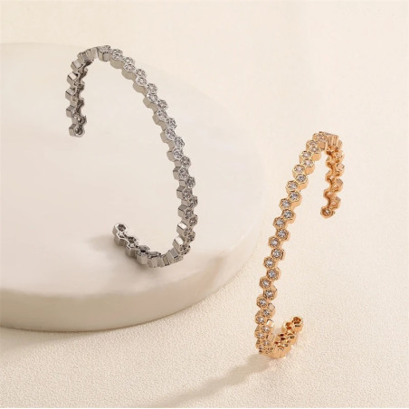 Aurora Honeycomb Bee Bracelet | Gold & Silver Bee Jewelry