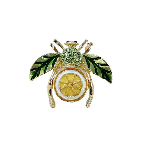 Zesty Lemon Bee Brooch - Cute Nature-Inspired Jewelry