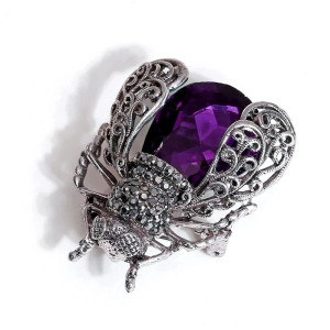 Broche Abeille "Baroque Impérial" | Bijou Vintage & Gothique