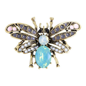 Broche Abeille Éclat Opalin | Pin's Vintage & Cadeau Unique