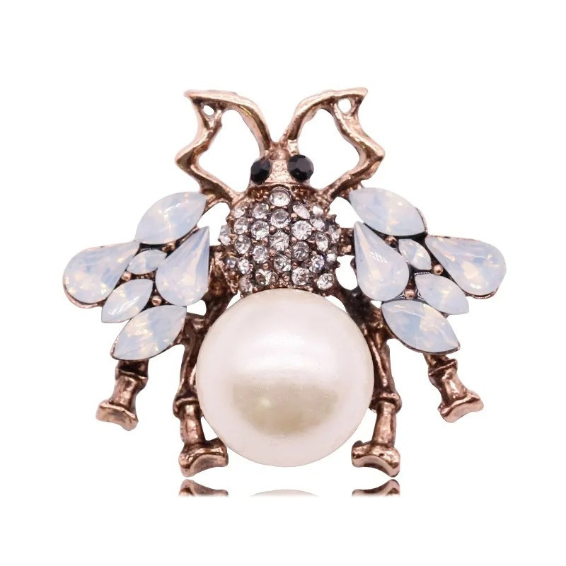 Broche Abeille Perle Céleste | Bijou Élégant & Cadeau