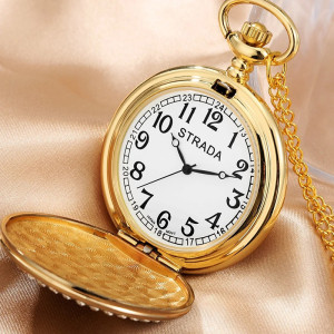 Royal Bee Pocket Watch - Vintage Gold & Crystal Bee Jewelry