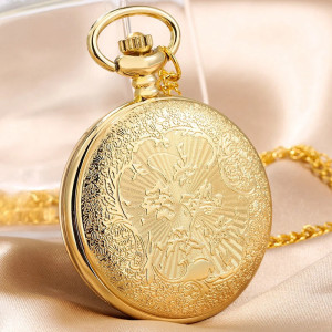 Montre à Gousset Abeille Royale - Bijou Vintage Doré & Cristal