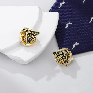 Unique Gold Bee Button Covers | Luxury Bee Jewelry Gift
