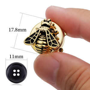 Cache-Boutons Abeille Dorée Uniques | Bijou Luxe & Cadeau
