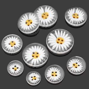 Cute Daisy Buttons - Set of 20 | Floral Sewing & DIY Gift