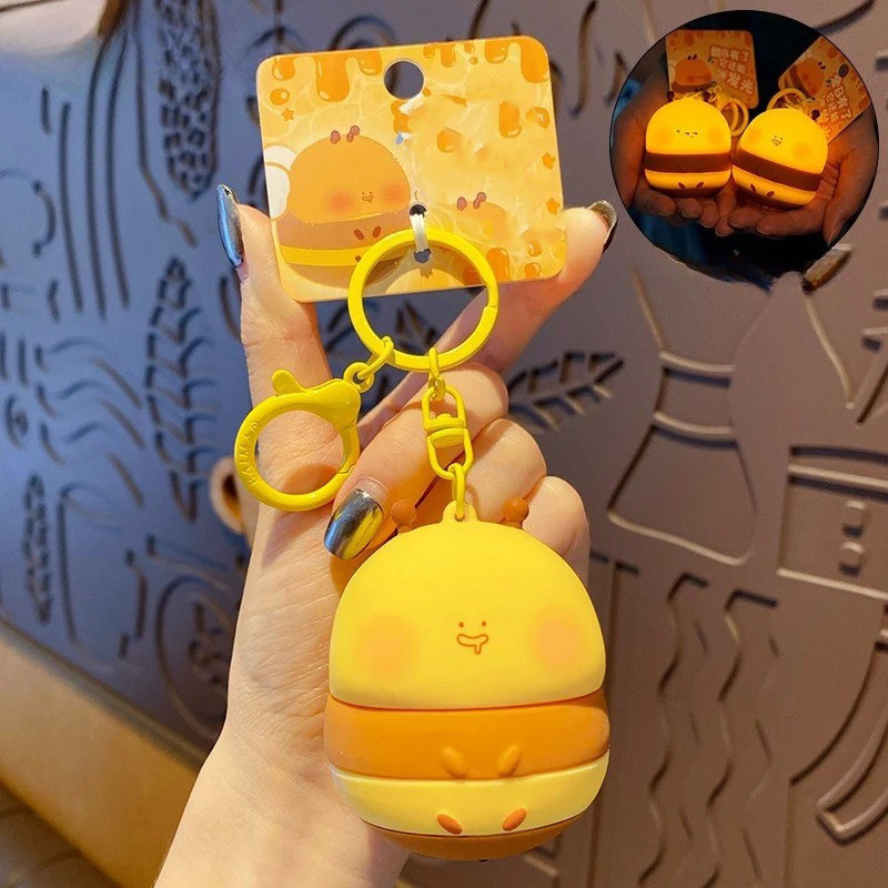 Porte-clés Abeille LED Rigolo | Cadeau Lumineux Mignon 🐝