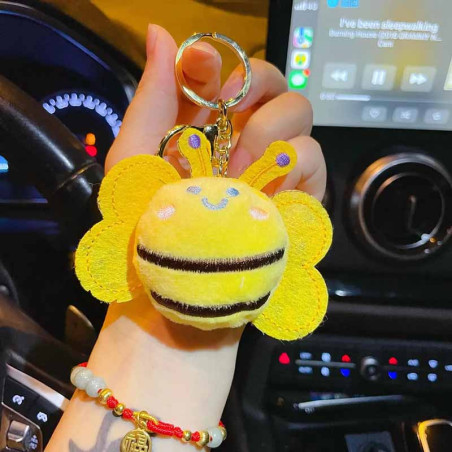 Porte-clés Peluche Abeille Mignonne | Lots de 1 à 20 | Idée Cadeau