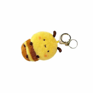 Porte-clés Abeille Pompon Mignon - Peluche Douce & Originale