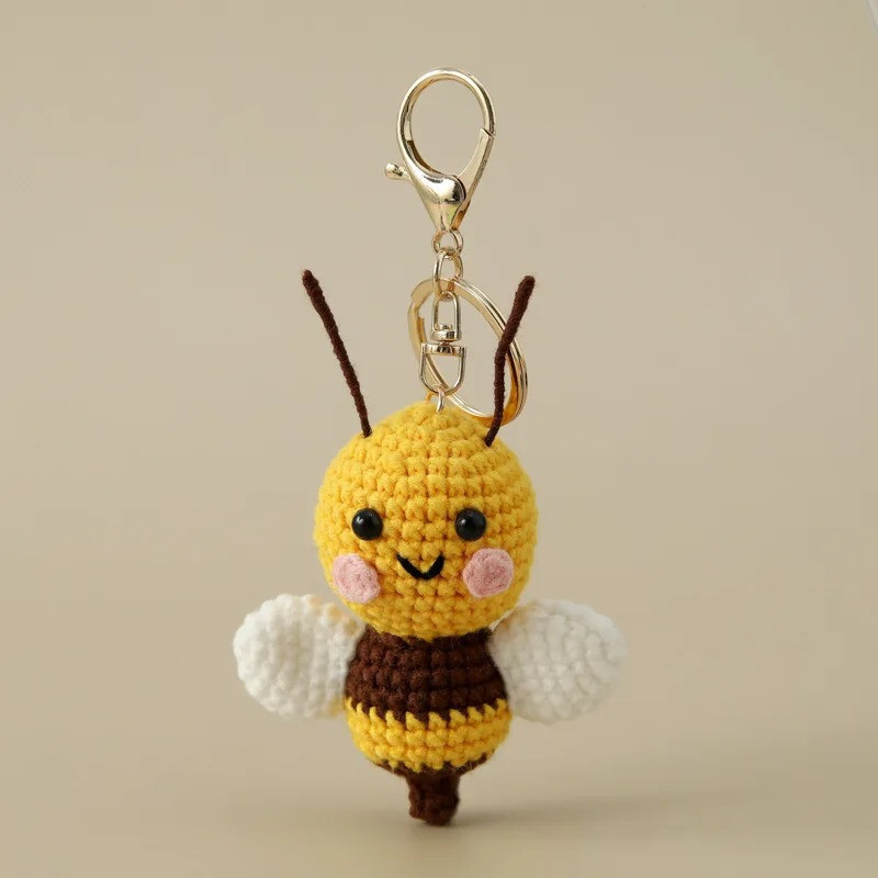 Porte-clés Abeille au Crochet - Cadeau Original & Fait Main