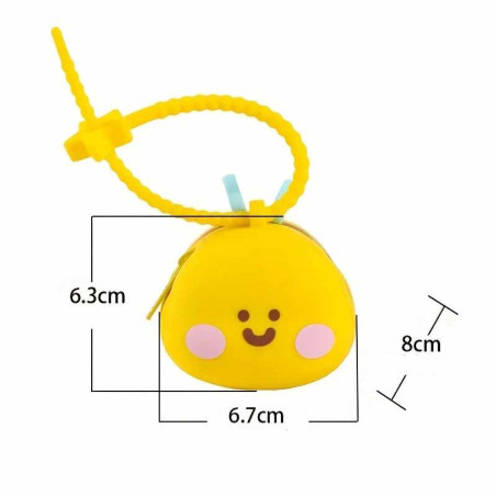 Cute Bee Coin Purse Keychain | Silicone "Mimi Bee-Smile" Gift