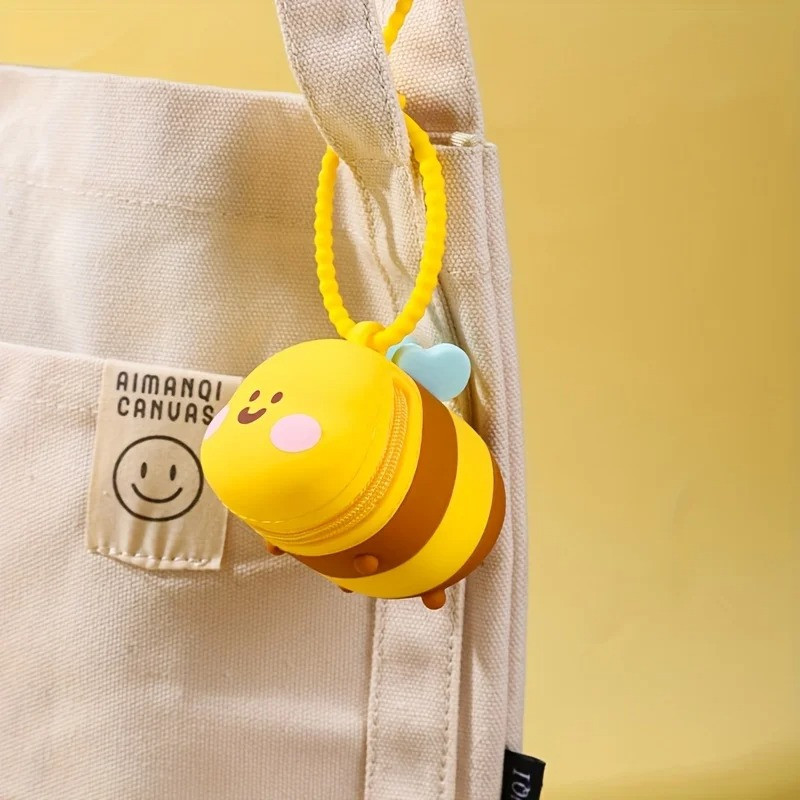 Porte-monnaie Porte-clés Abeille 'Mimi Sourire' en Silicone