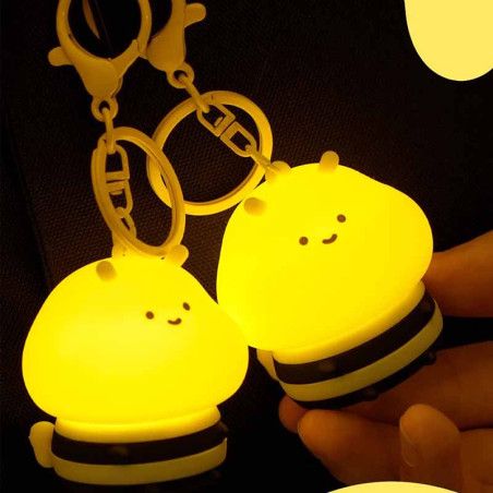 Cute Bee LED Night Light Keychain | Portable & Adorable Gift
