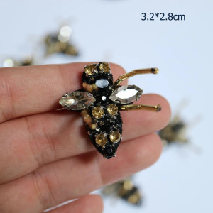 10-Piece Golden Bee Patch Set | Cute Rhinestone Appliques