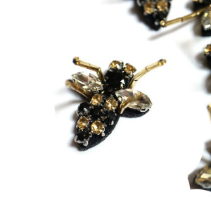 Lot de 10 Patchs Abeille Dorée avec Strass | 1001 Abeilles