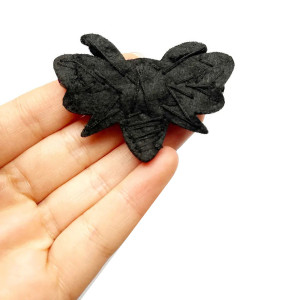 Écusson Abeille Noire Élégant Strass & Or | Idée Cadeau DIY