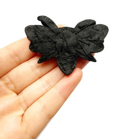 Écusson Abeille Noire Élégant Strass & Or | Idée Cadeau DIY