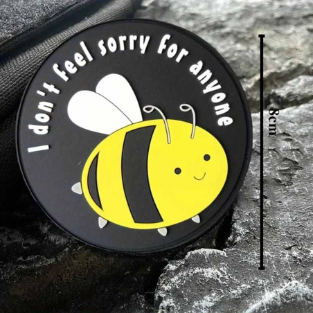 Patch Abeille PVC Drôle 'No Sorry' | Cadeau Mignon & Impertinent