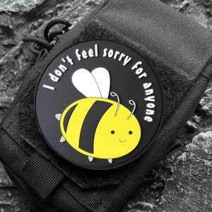 Funny 'I Don't Feel Sorry' Bee PVC Patch | Cute & Sassy Gift