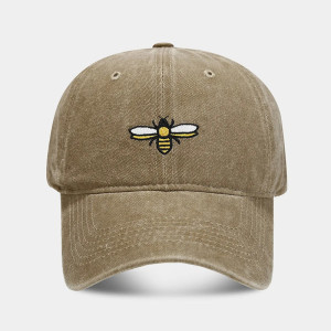 Embroidered Bee Cap "Winged Stitcher" | Vintage Dad Hat