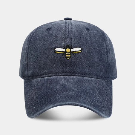 Embroidered Bee Cap "Winged Stitcher" | Vintage Dad Hat