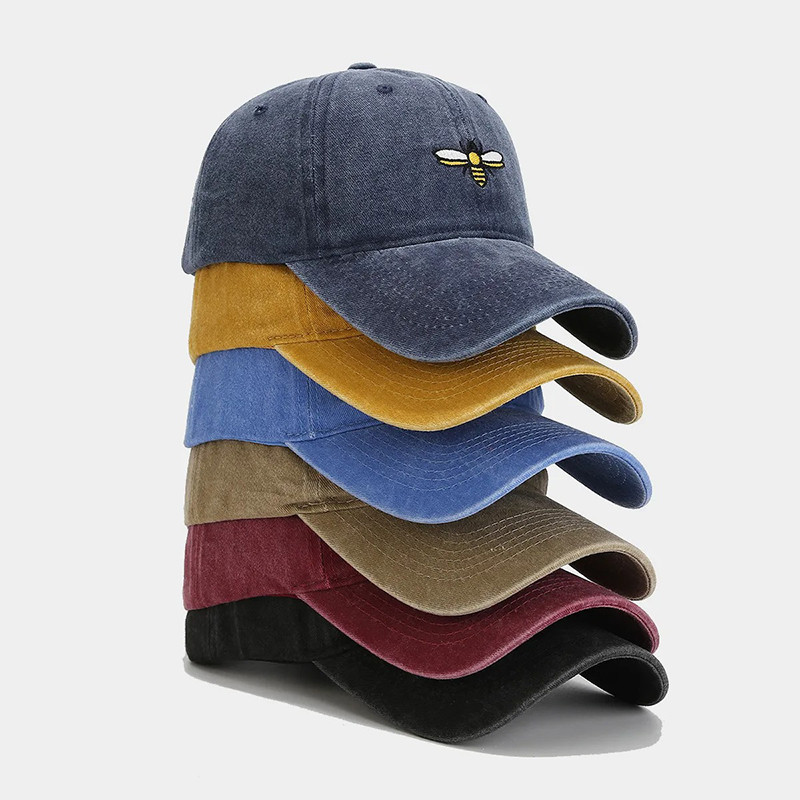 Embroidered Bee Cap "Winged Stitcher" | Vintage Dad Hat
