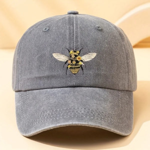 Cute Floral Bee Hat - Embroidered Cotton Cap | Hive Blossom