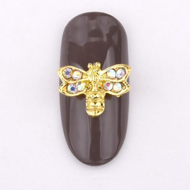 3D Bee Nail Art Charms | Cute Metal Alloy Set of 10