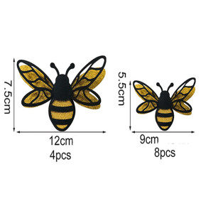 Stickers Muraux Abeilles Pailletées | Déco Nature Or & Noir