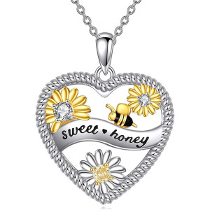 Collar Abeja Corazón "Sweet Honey": ¡una Joya Romántica!