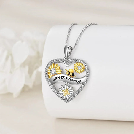 Collana Ape "Sweet Honey" | Ciondolo a Cuore Idea Regalo Donna