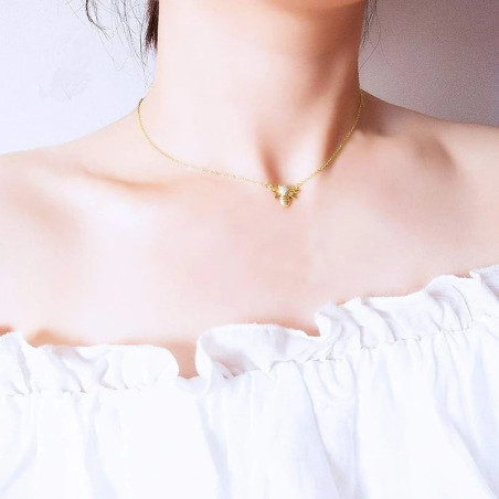 Miniatur Bienen Halskette Gold - Zarter Bienenschmuck!