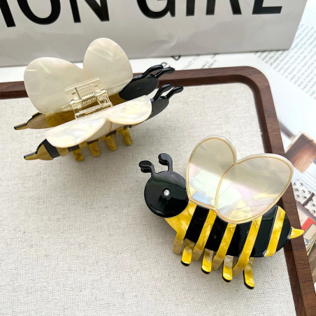 Pince Cheveux Abeille Ailes Nacrées | Accessoire Mignon Femme