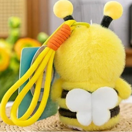Porte-Clé Abeille Kawaii en Peluche | Cadeau Doux & Mignon