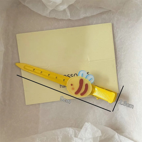 Pinces Cheveux Abeille Pastel Doux - Lot de 2 | 1001abeilles