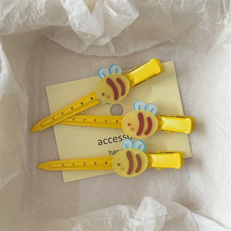 Pinces Cheveux Abeille Pastel Doux - Lot de 2 | 1001abeilles