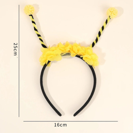 Serre-tête Abeille Mignon 'Antennes Fleuries' | Déguisement & Fête