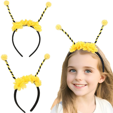 Serre-tête Abeille Mignon 'Antennes Fleuries' | Déguisement & Fête