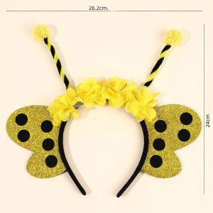 Serre-tête Abeille Ailes Pailletées | Accessoire de Fête Fun