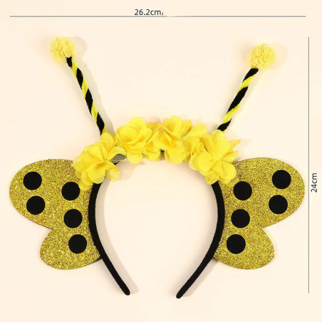Cute Bee Headband with Glitter Wings | Fun Party Accessory