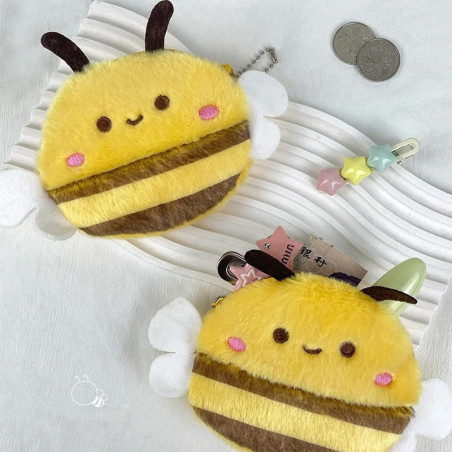 Porte-Monnaie Abeille Peluche Mignon | Pochette Kawaii & Cadeau