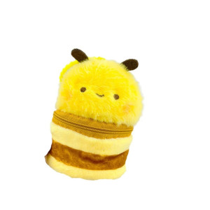 Cute Bee Plush Keychain | Kawaii Charm & Pouch | Unique Gift