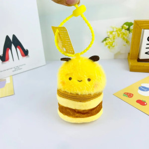 Porte-Clé Peluche Abeille Kawaii | Breloque & Pochette Mignonne