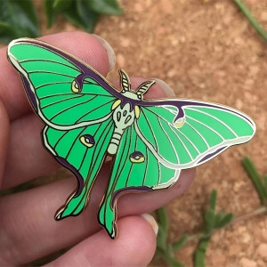Pin's Papillon Lune Émeraude | Bijou Original & Cadeau Nature