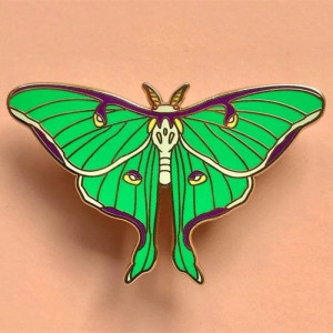 Pin's Papillon Lune Émeraude | Bijou Original & Cadeau Nature