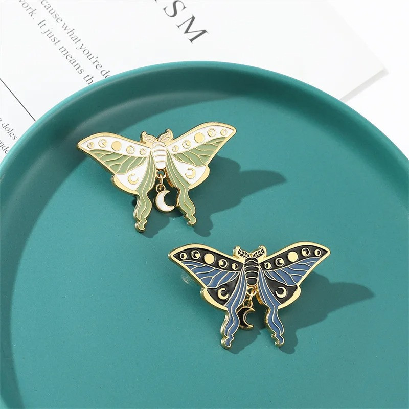 Pin's Papillon Phases de Lune | Adorable Bijou Céleste